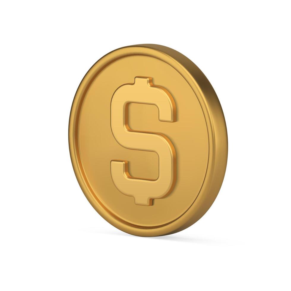 finansiell bank gyllene mynt kontanter pengar skatt lotteri vinge isometrisk 3d ikon realistisk vektor