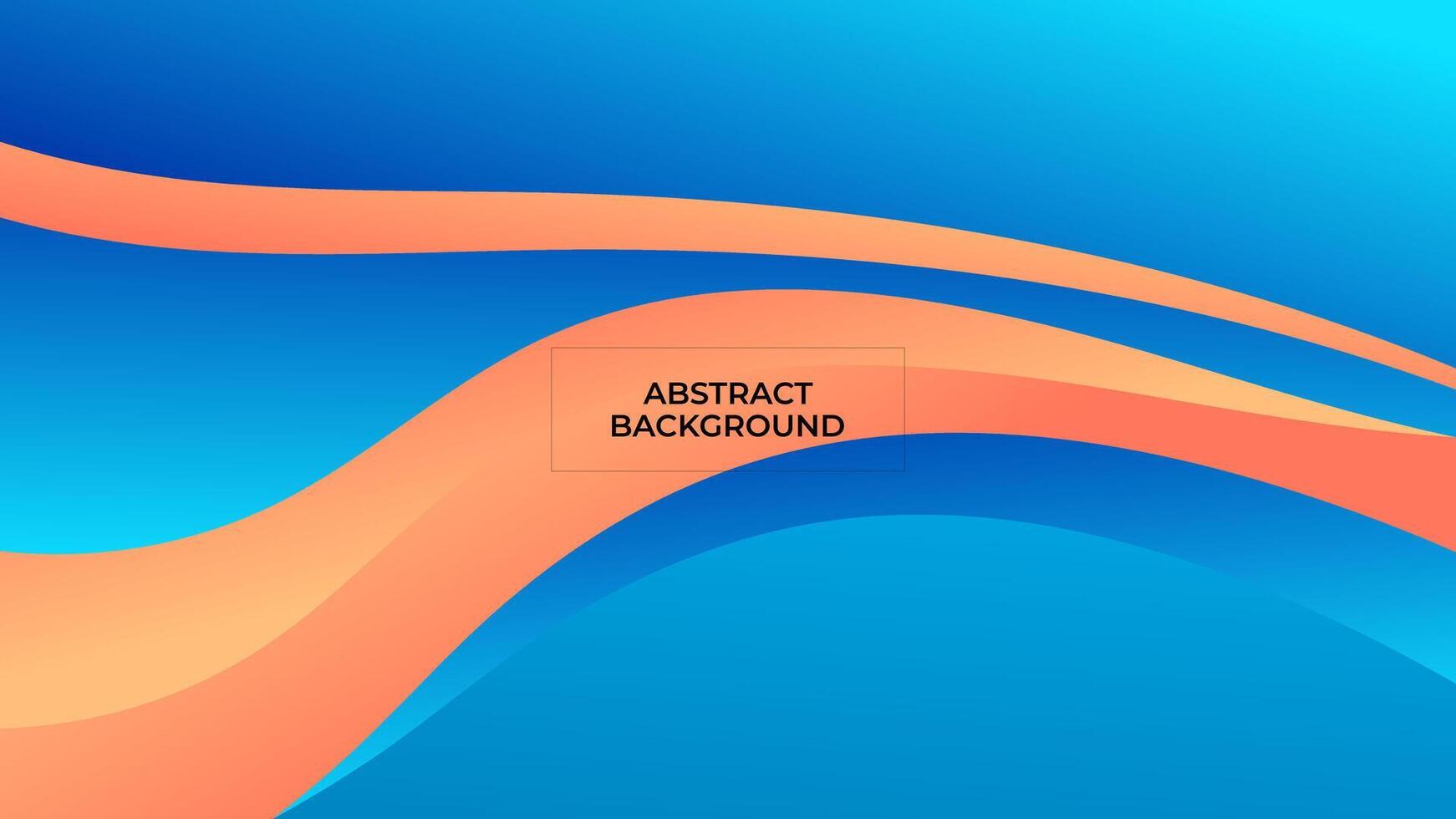 abstrakt blå orange lutning bakgrund slät flytande färgrik design med geometrisk former mall Bra för modern hemsida, tapet, omslag design vektor
