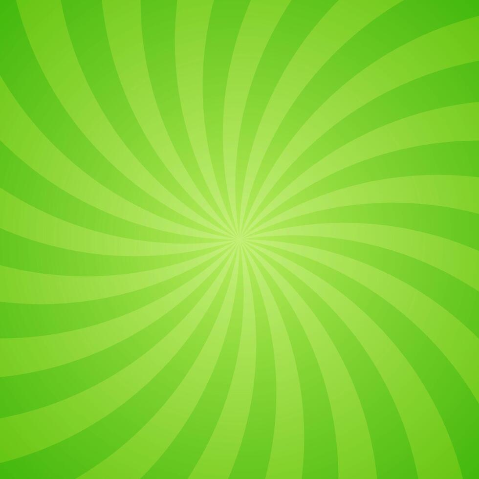 enkel vibrerande lutning grön spiral strålar textur i tom fyrkant enkel bakgrund vektor