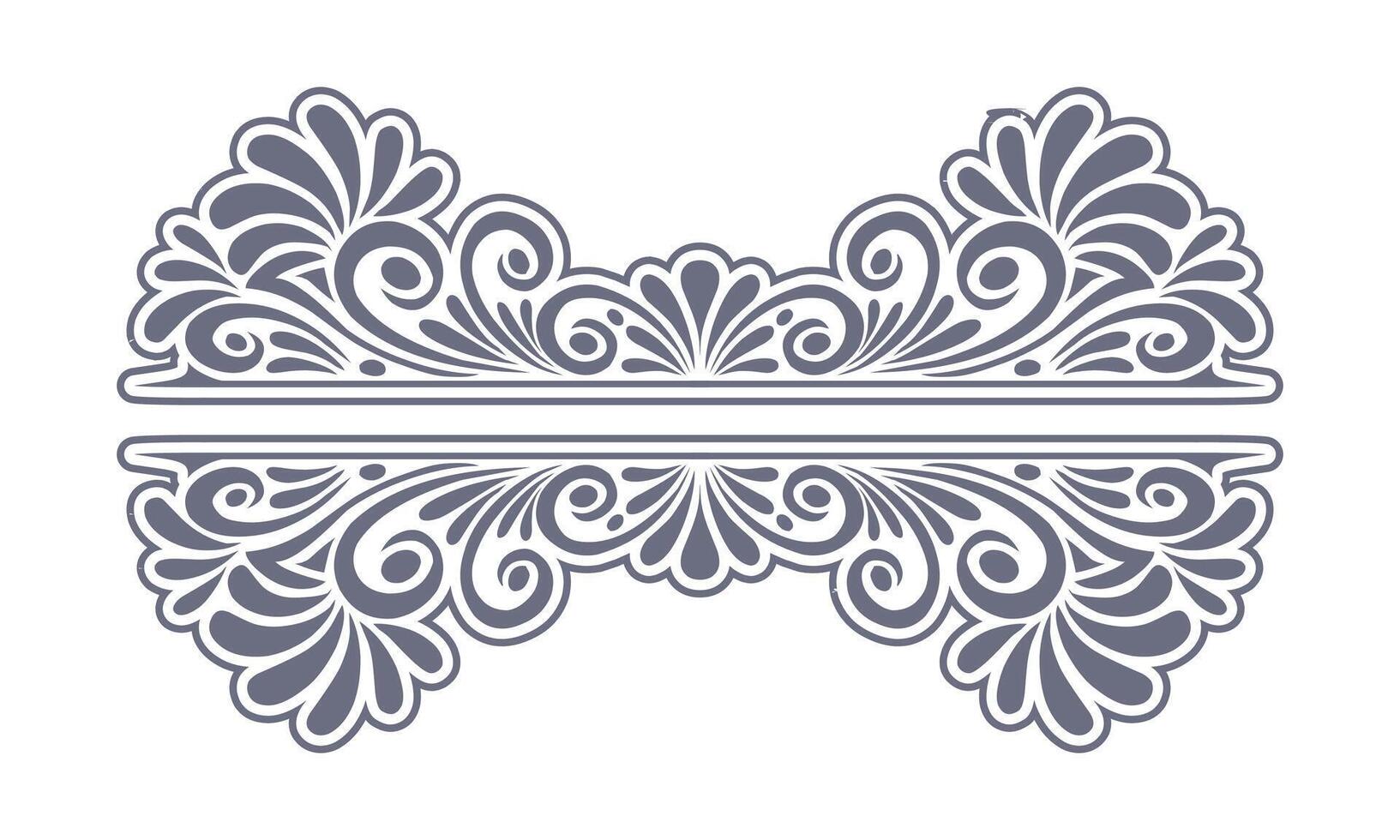 Ornament Blumen- Design Element zum rahmen, Grenze, und Hochzeit mit Jahrgang Stil vektor