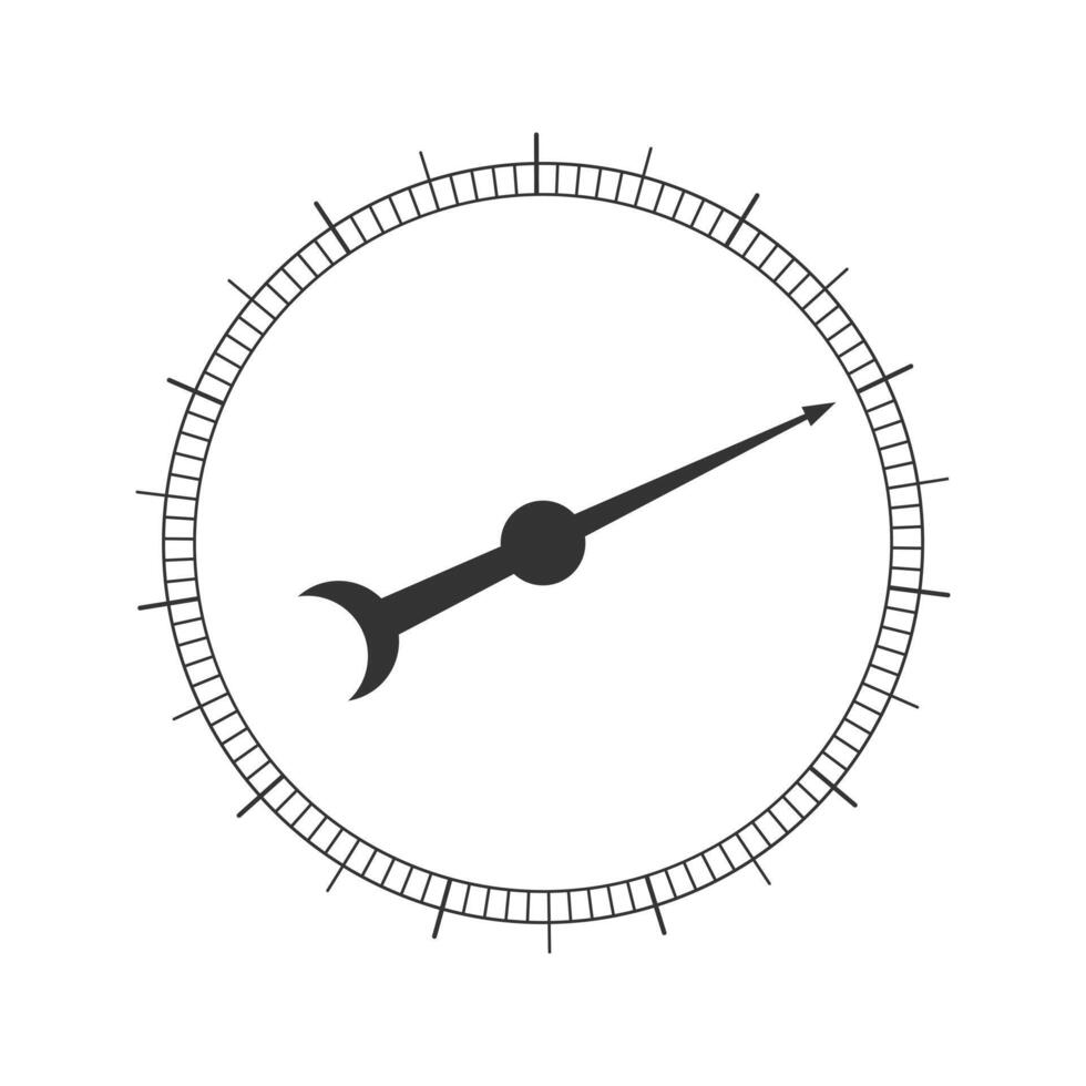 runden Messung Rahmen mit Pfeil. Vorlage von Chronometer, Barometer, Kompass, Niveau Meter Werkzeug vektor