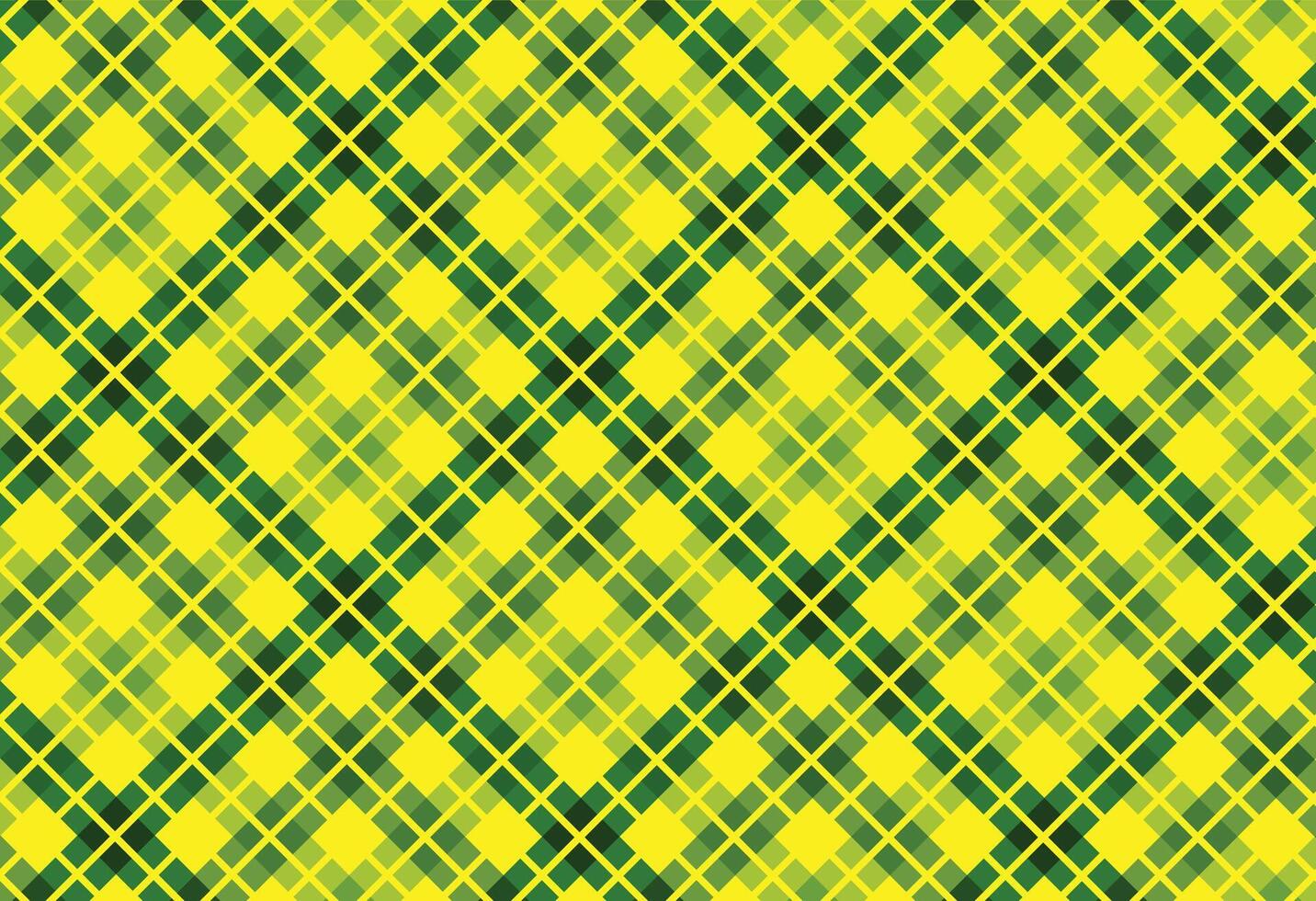 nahtlos kariert Muster. nahtlos kariert Muster. grob Jahrgang Grün Gelb Plaid Stoff Textur. abstrakt geometrisch Hintergrund. Tischdecke zum Picknick Textur. vektor