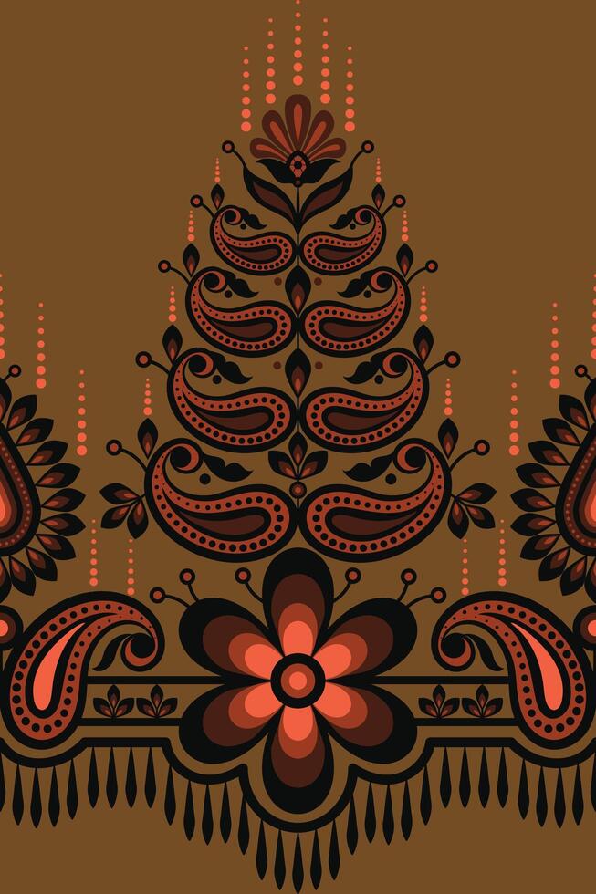 nahtlos Muster Hintergrund geometrisch ethnisch orientalisch Ikat nahtlos Muster traditionell Design zum Hintergrund, Teppich, Hintergrund, Kleidung, Verpackung, Batik, Stoff, Illustration Stickerei. vektor