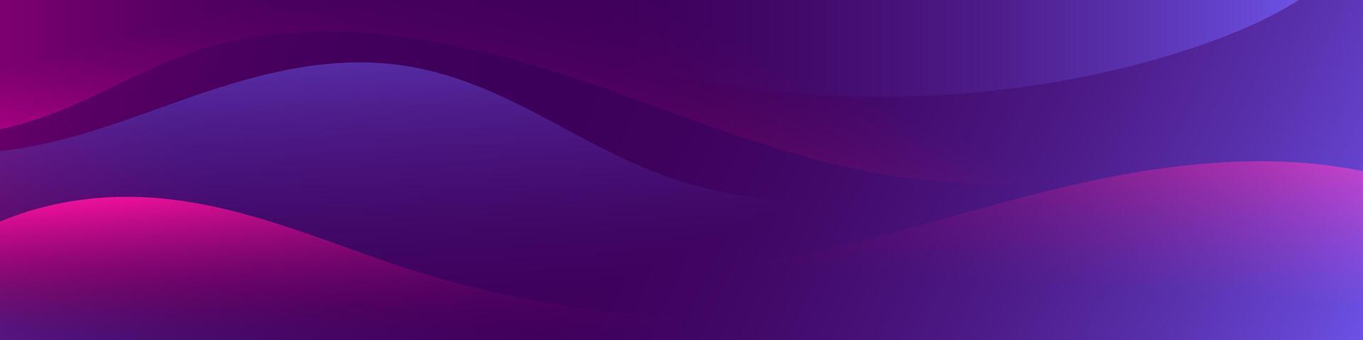 elegant violett Blau Gradient Welle Banner. leisten ein elegant und dynamisch aussehen mit Gradient Wellen im violett Blau Farbtöne. Ideal zum Auge fangen Überschriften, Werbung Banner, und Grafik Elemente vektor