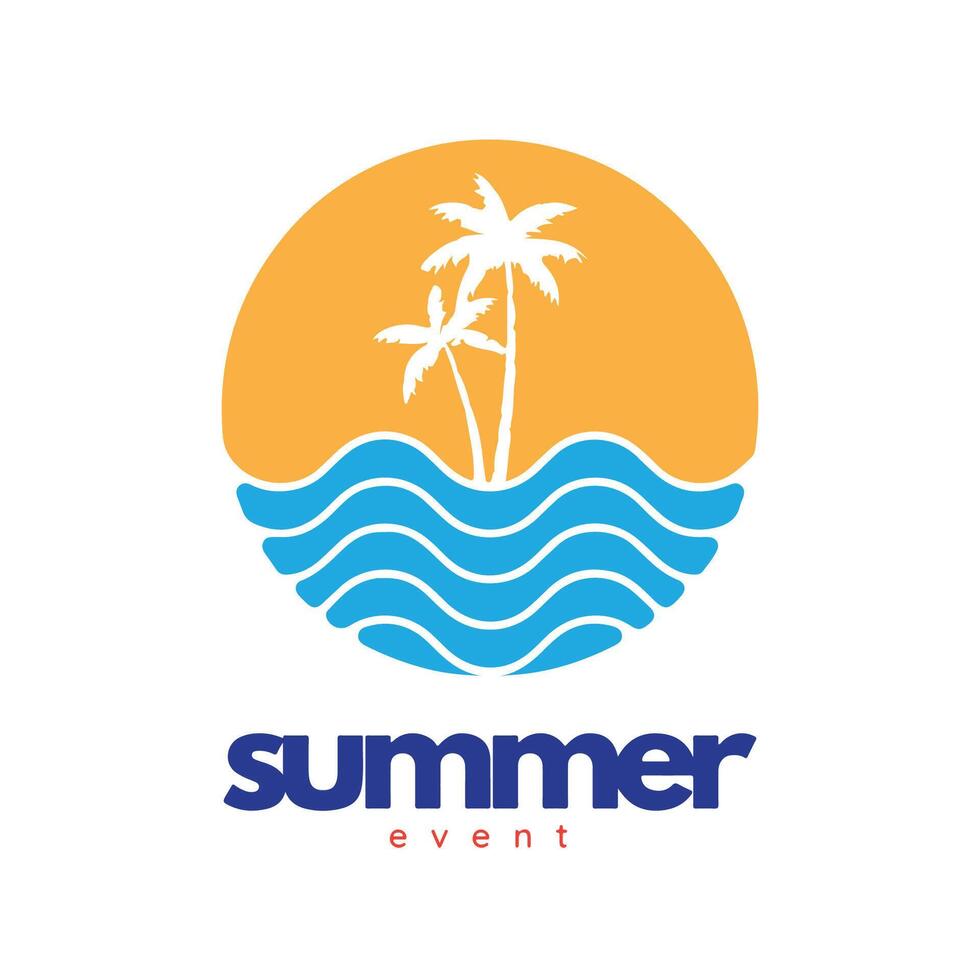 Sommer- Logo Design zum branding und Veranstaltung vektor