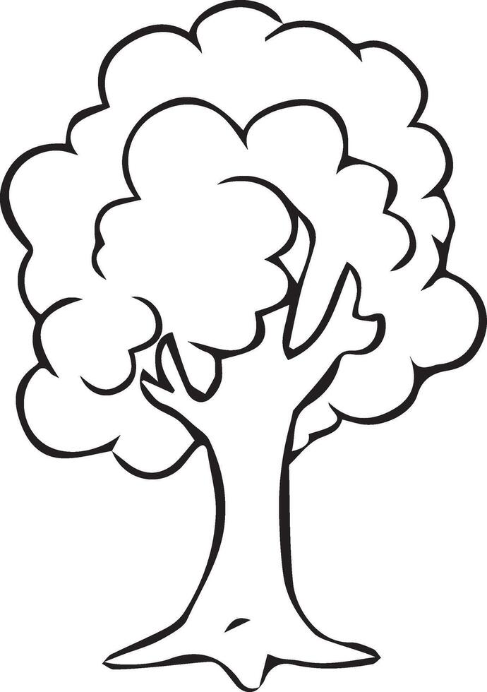 ein Baum mit ein Baum Gliederung vektor