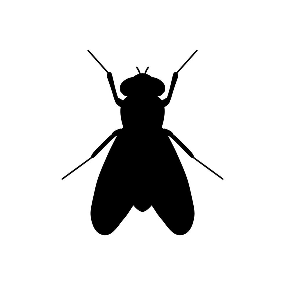 Flt Silhouette Illustration. fliegen Symbol isoliert auf Weiß Hintergrund. eben fliegen Symbol Symbol Zeichen von modern Tiere Sammlung zum Handy, Mobiltelefon Konzept und Netz Apps Design vektor