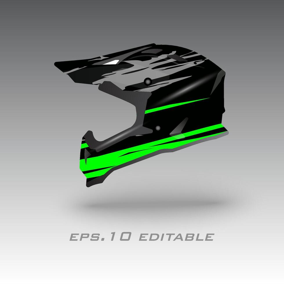 Moto-Cross Helm Lackierung wickeln Design vektor