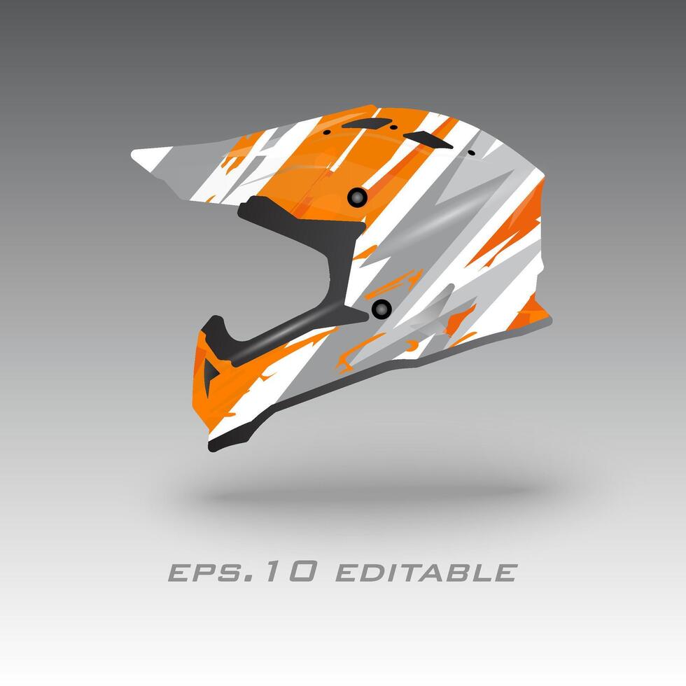 Moto-Cross Helm Lackierung wickeln Design vektor