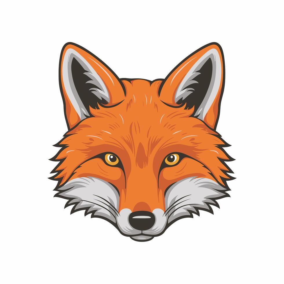 süß Karikatur Fuchs. komisch rot Fuchs Sammlung. Emotion wenig Tier. Karikatur Tier Charakter Design. eben Illustration isoliert auf Weiß Hintergrund. vektor