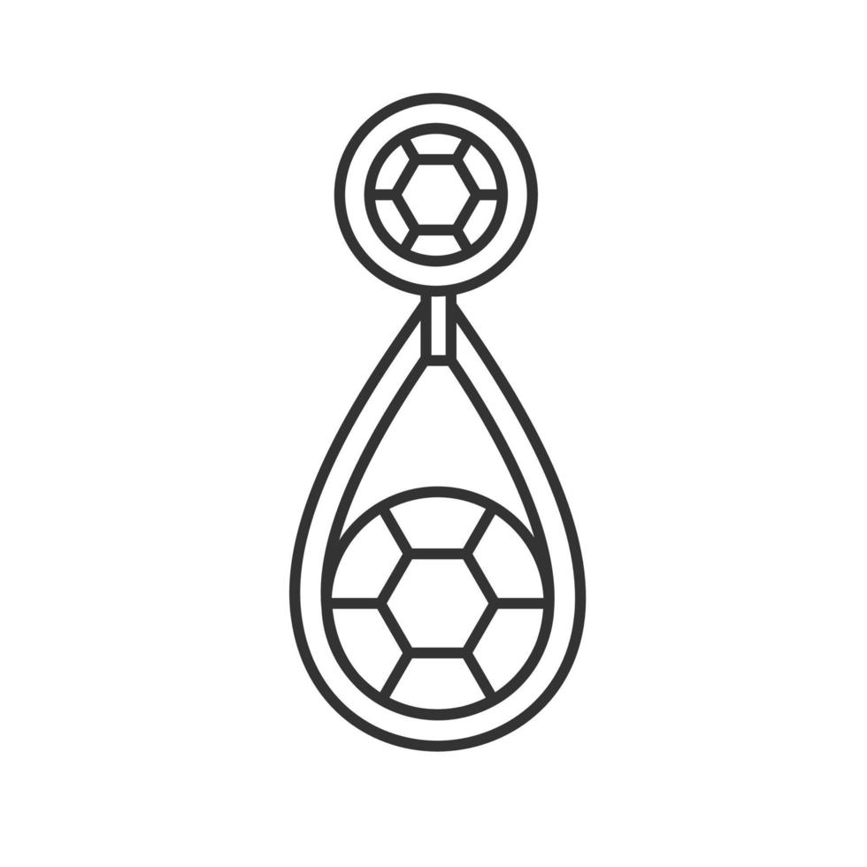 örhänge med ädelsten linjär ikon. tunn linje illustration. kontur symbol. vektor isolerade konturritning