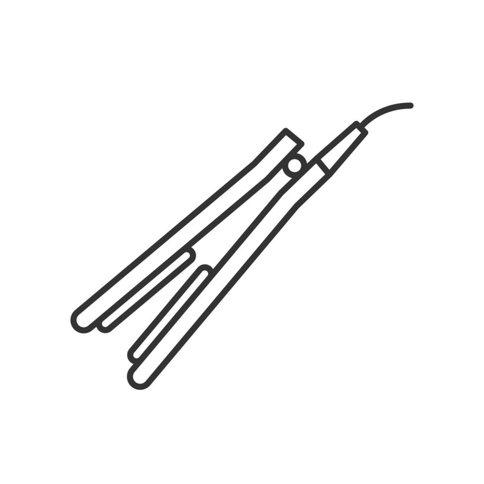 linjär plattång ikon. tunn linje illustration. kontur symbol. vektor isolerade konturritning