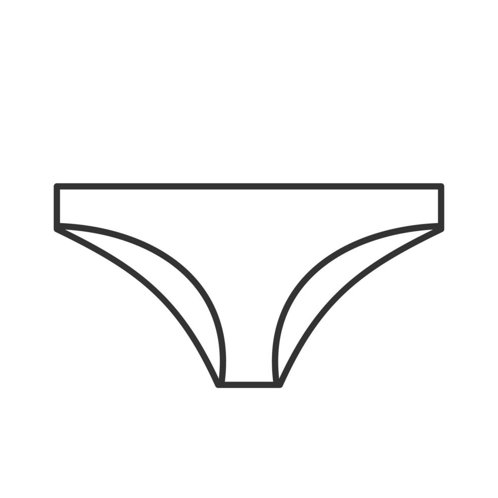 trosor linjär ikon. tunn linje illustration. kvinnors underkläder kontur symbol. vektor isolerade konturritning