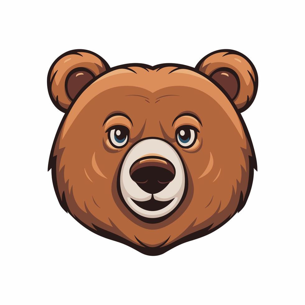 uppsättning av björnar i annorlunda poserar. vild brun Björn djur- ikoner isolerat på vit bakgrund. grizzly Björn stående, Sammanträde och gående. illustration. vektor
