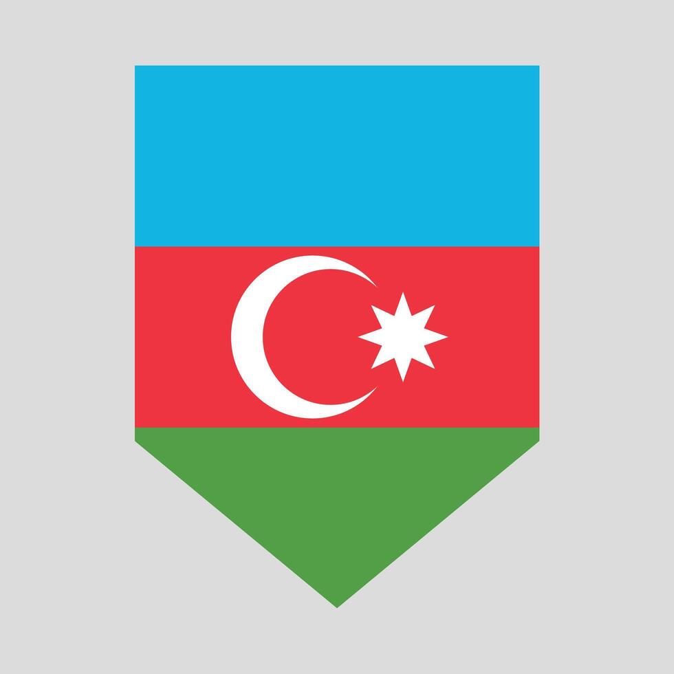 Aserbaidschan Flagge im Schild gestalten Rahmen vektor