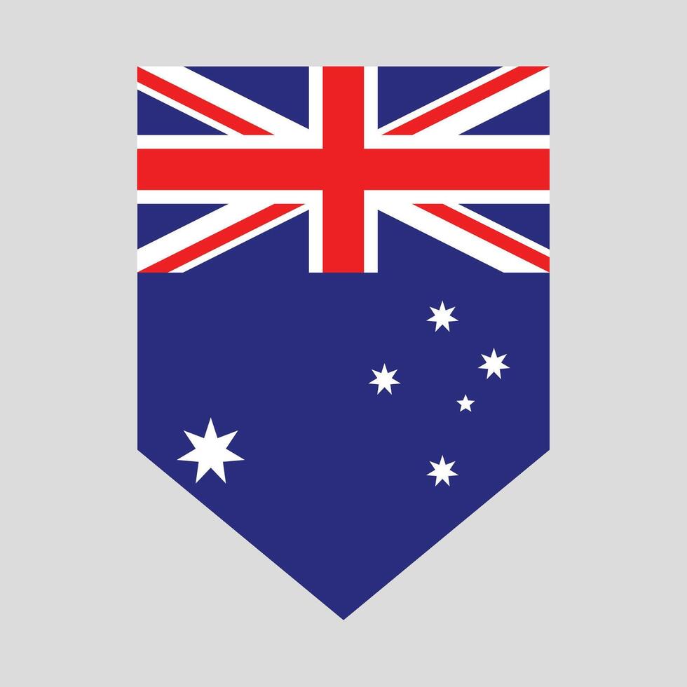 Australien flagga i skydda form ram vektor