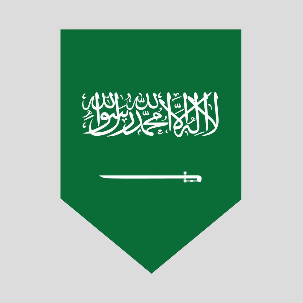 Saudi Arabien Flagge im Schild gestalten vektor