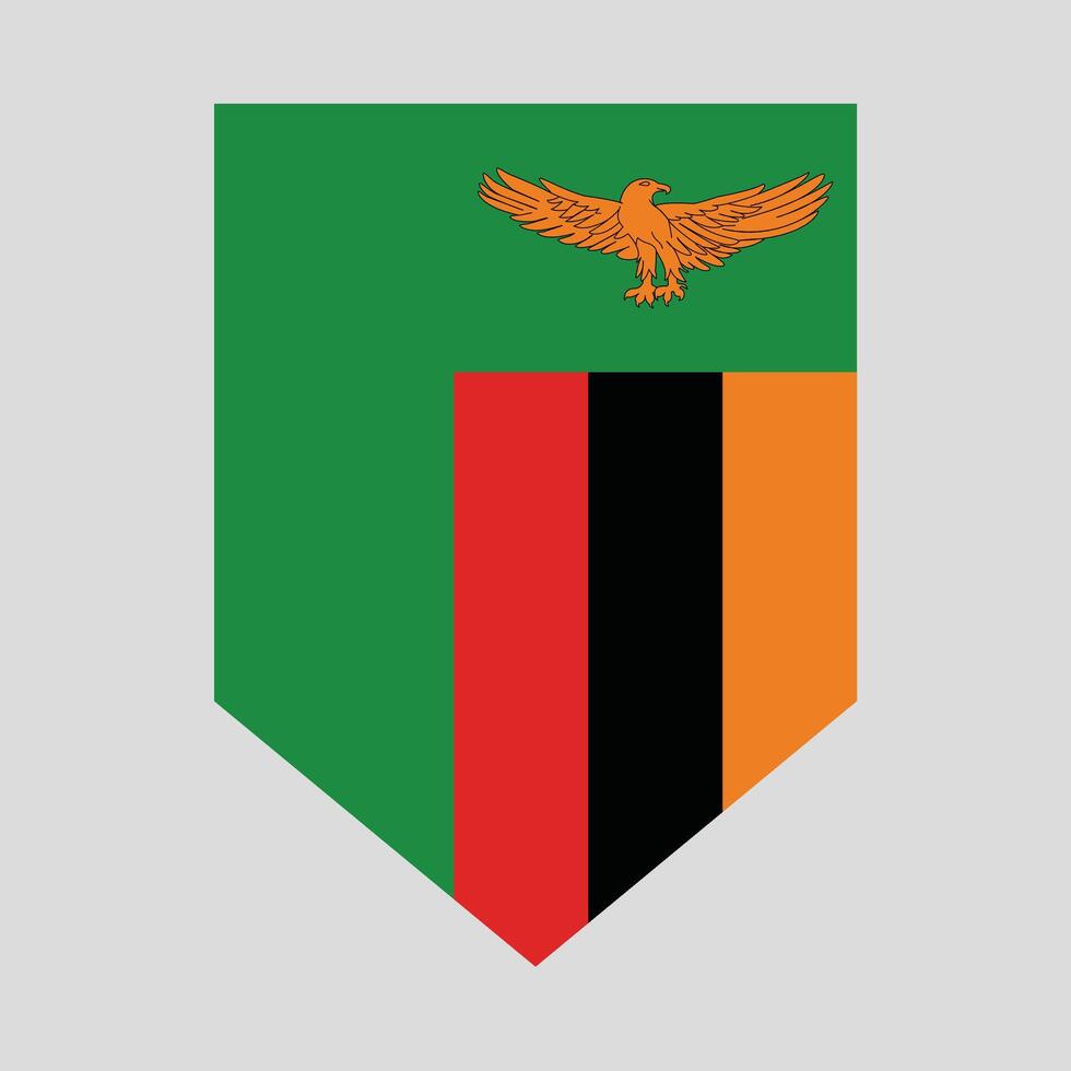 Sambia Flagge im Schild gestalten Rahmen vektor