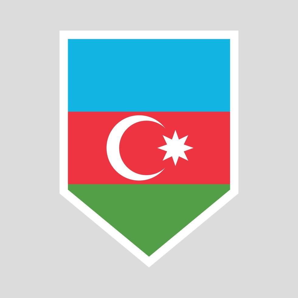 azerbaijan flagga i skydda form ram vektor