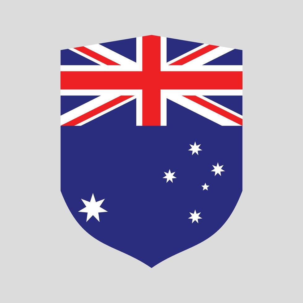 Australien flagga i skydda form ram vektor