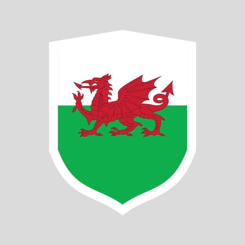 Wales Flagge im Schild gestalten Rahmen vektor