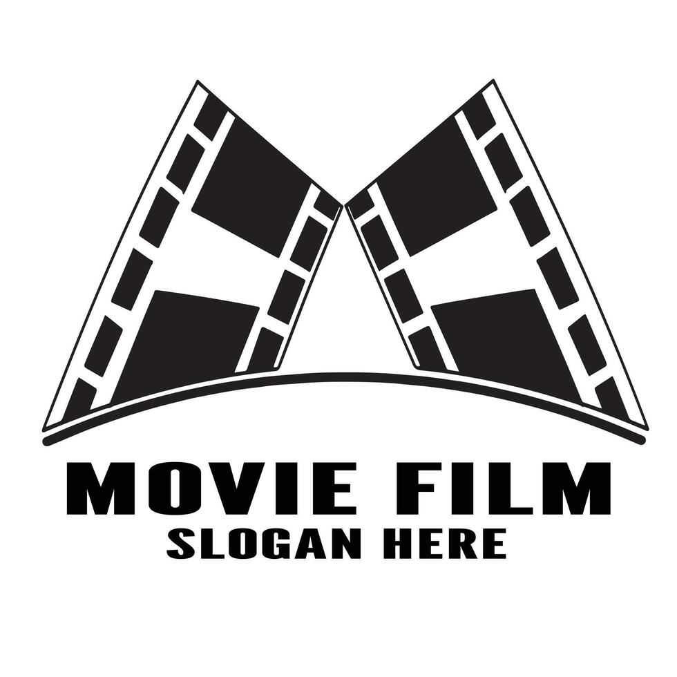 m gestalten Film rollen Logo , Illustration vektor