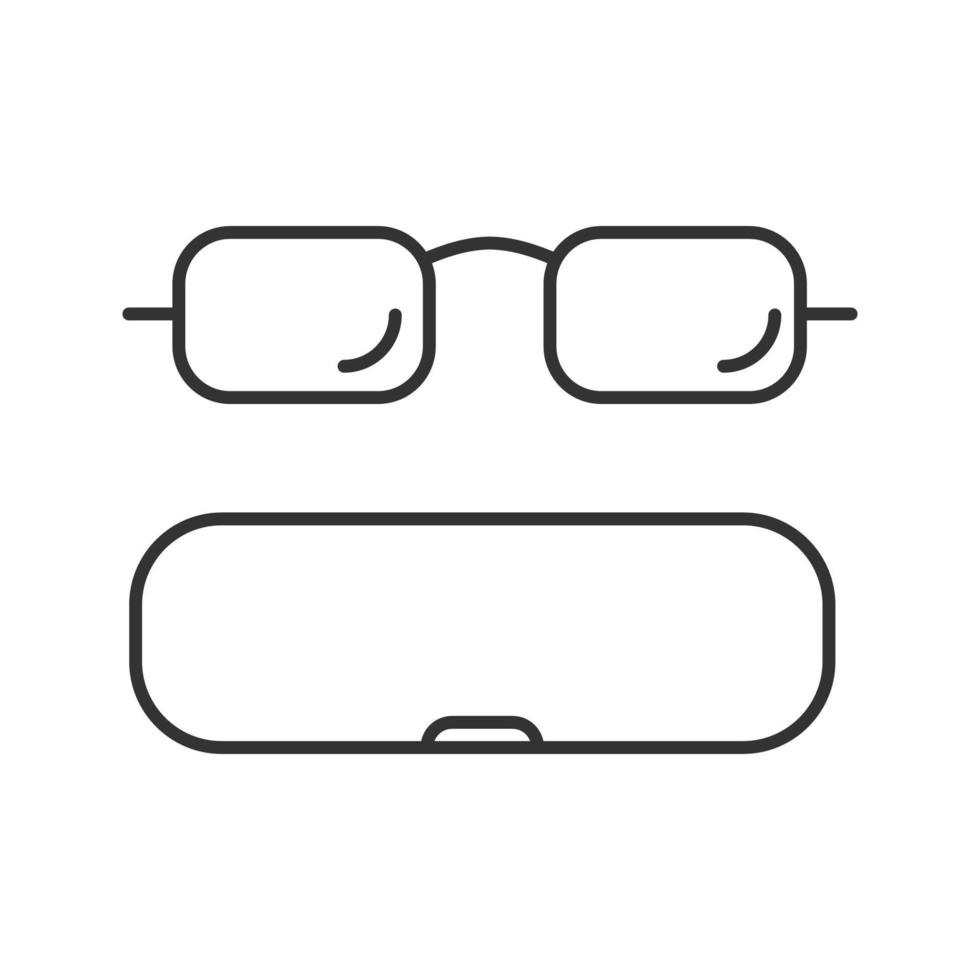 linjär ikon för glasögonfodral. tunn linje illustration. glasögonlåda. kontur symbol. vektor isolerade konturritning