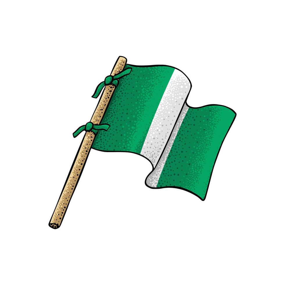 Nigerianer Land Flagge vektor