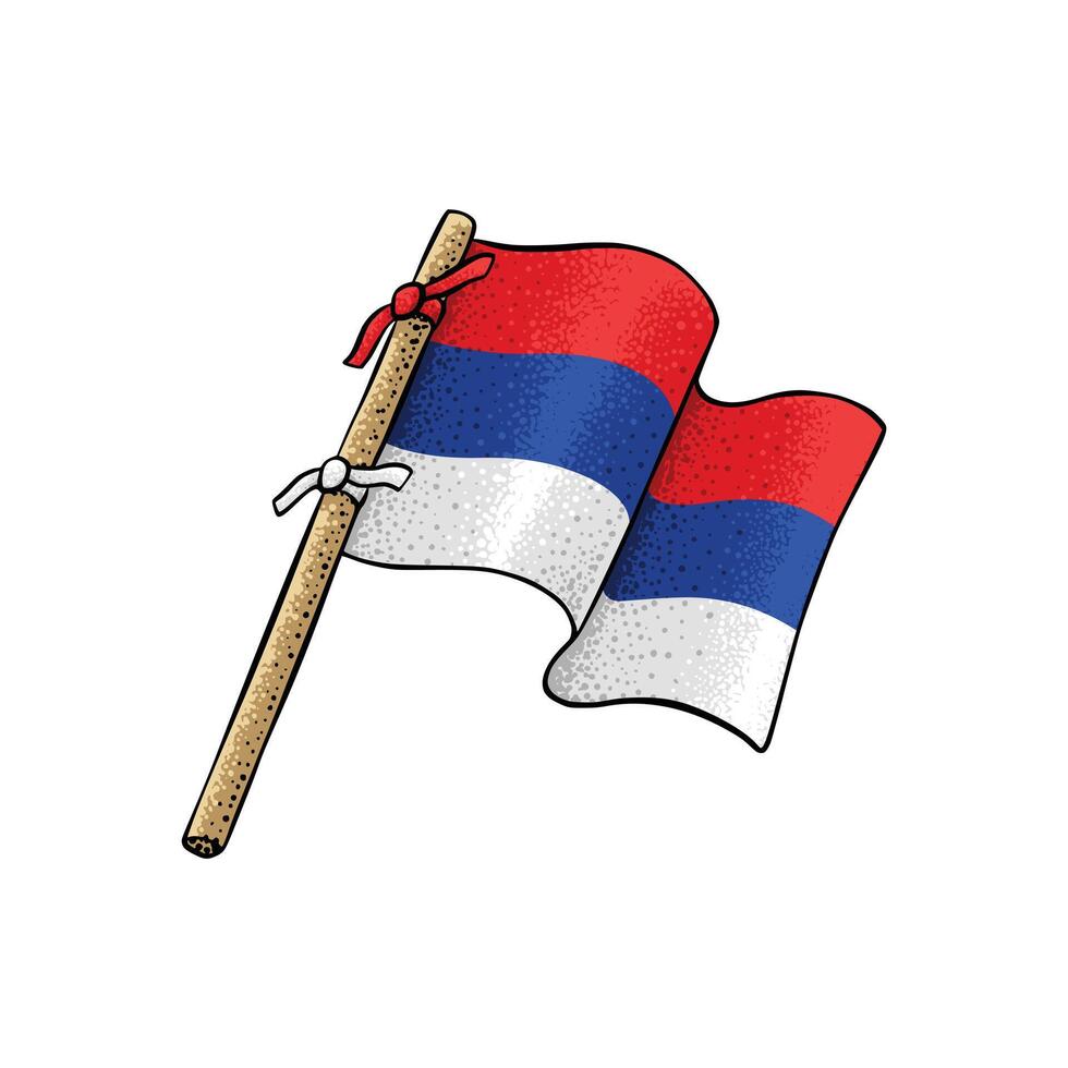 serbian Land flagga vektor