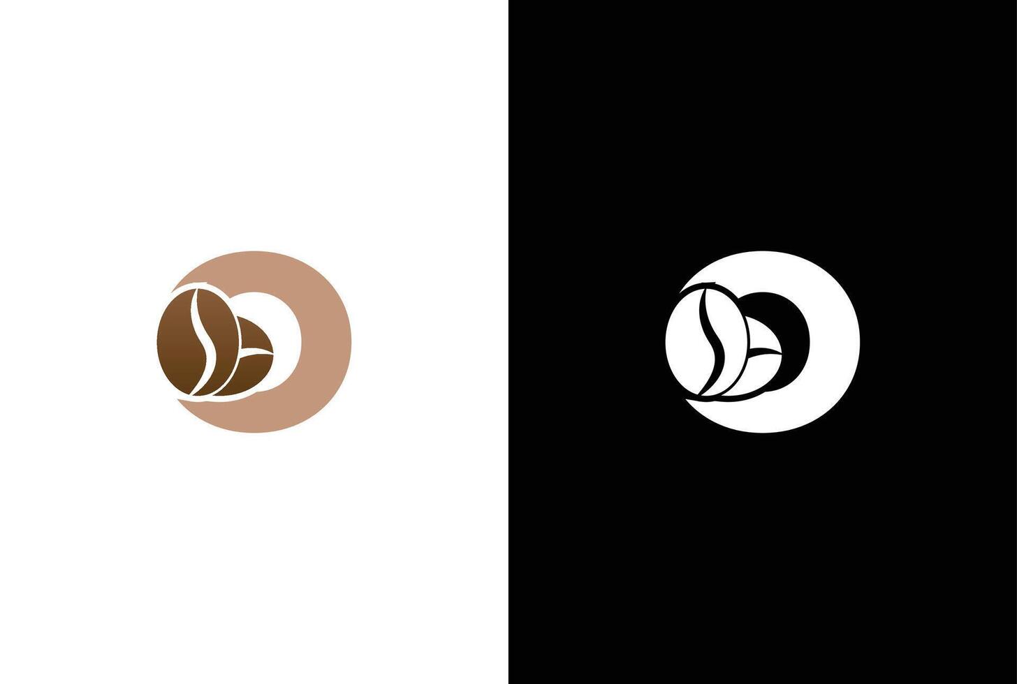 första brev o kaffe logotyp mall. brev o kaffe affär ikon, kaffe varumärke, minimalistisk, modern lämplig för kaffe affär logotyp mall. vektor