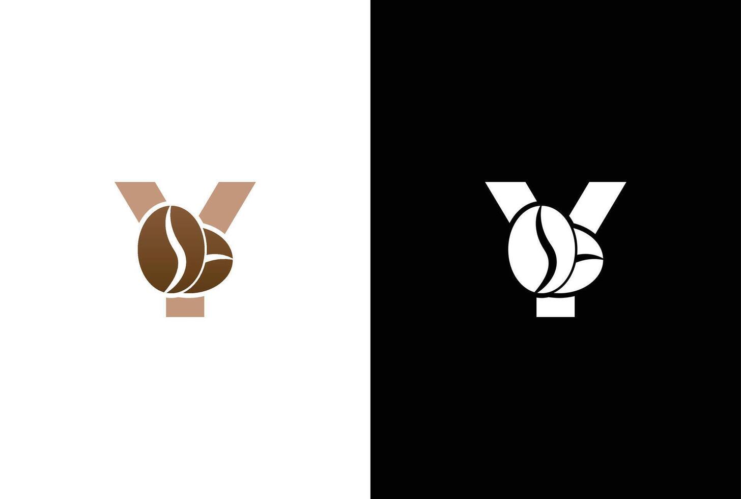 Initiale Brief y Kaffee Logo Vorlage. Brief y Kaffee Geschäft Symbol, Kaffee Marke, minimalistisch, modern geeignet zum Kaffee Geschäft Logo Vorlage. vektor