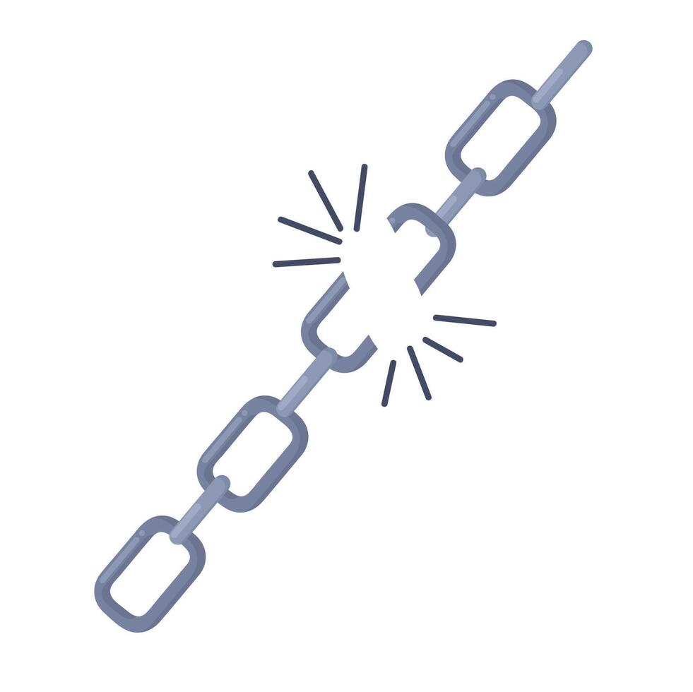 gebrochen Kette Symbol Clip Art Benutzerbild Logo isoliert Illustration vektor