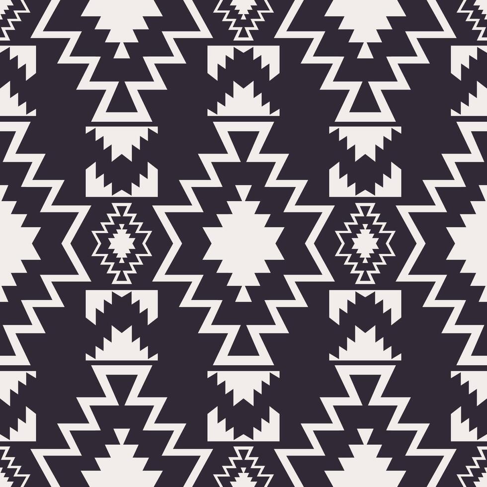 aztekisch Südwesten schwarz und Weiß Muster. einfarbig aztekisch geometrisch gestalten nahtlos Muster südwestlich Stil. ethnisch geometrisch Muster verwenden zum Textil, Zuhause Dekoration Elemente, Polster. vektor