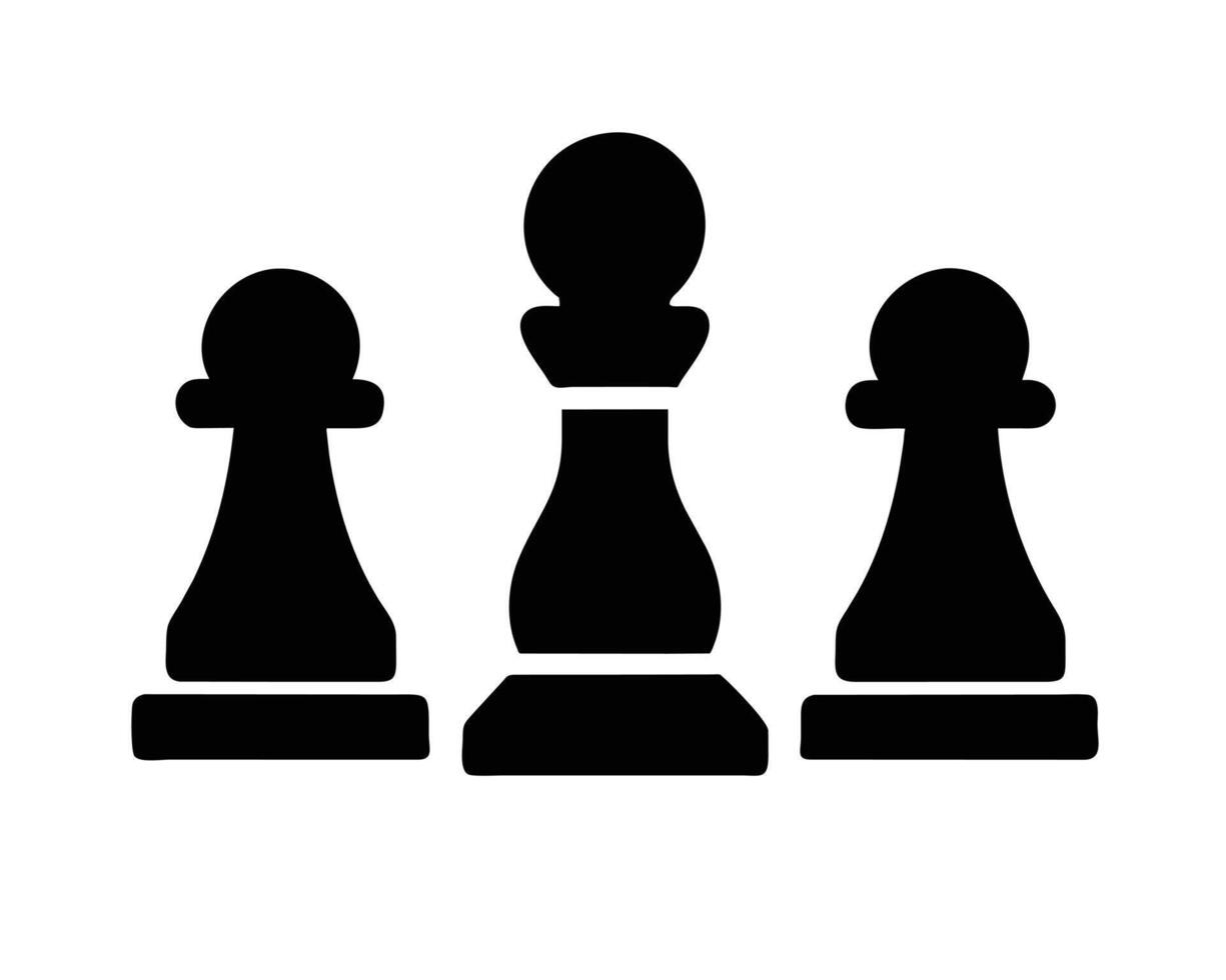 Silhouetten von Schach Stücke vektor