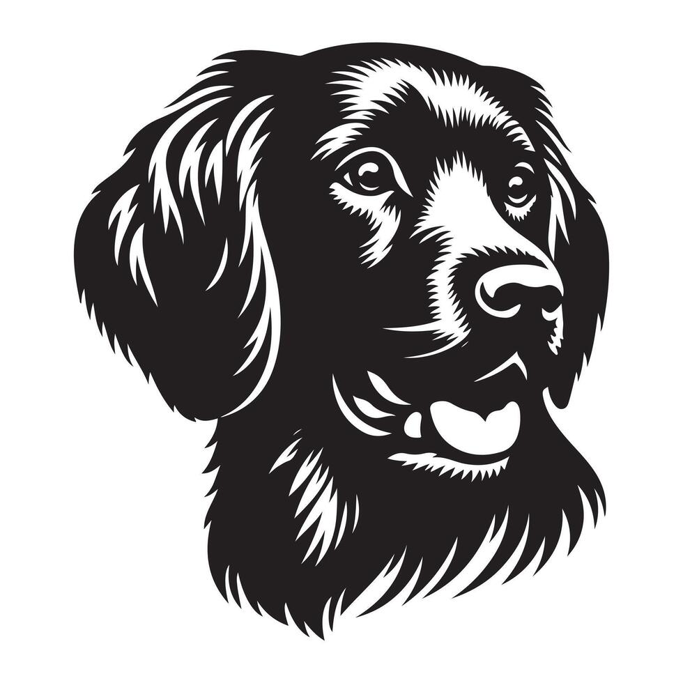 ein Cooper Hund, schwarz Farbe Silhouette vektor