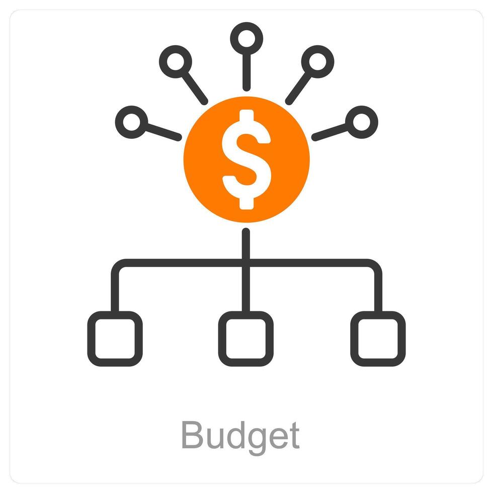 Budget und Geld Symbol Konzept vektor