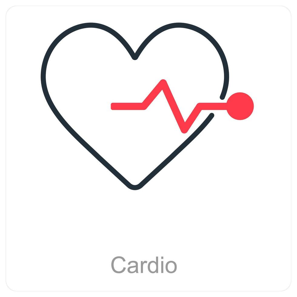 Cardio und Pflege Symbol Konzept vektor