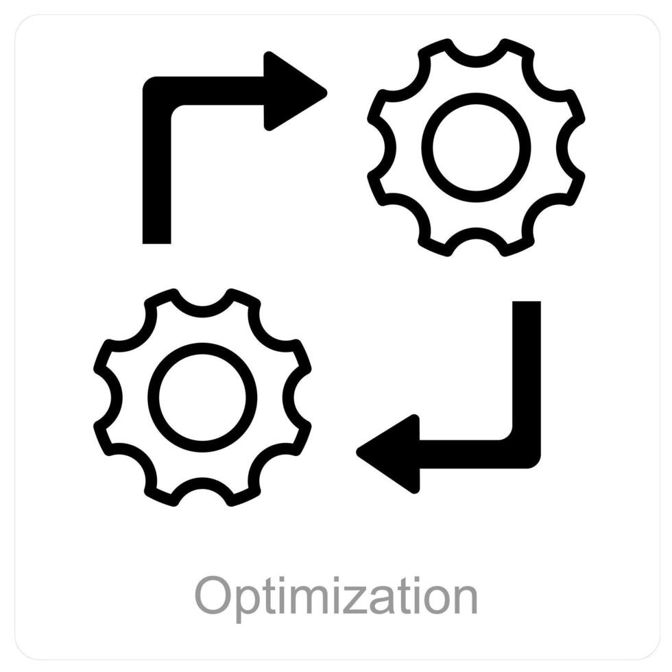 Optimierung und Balance Symbol Konzept vektor