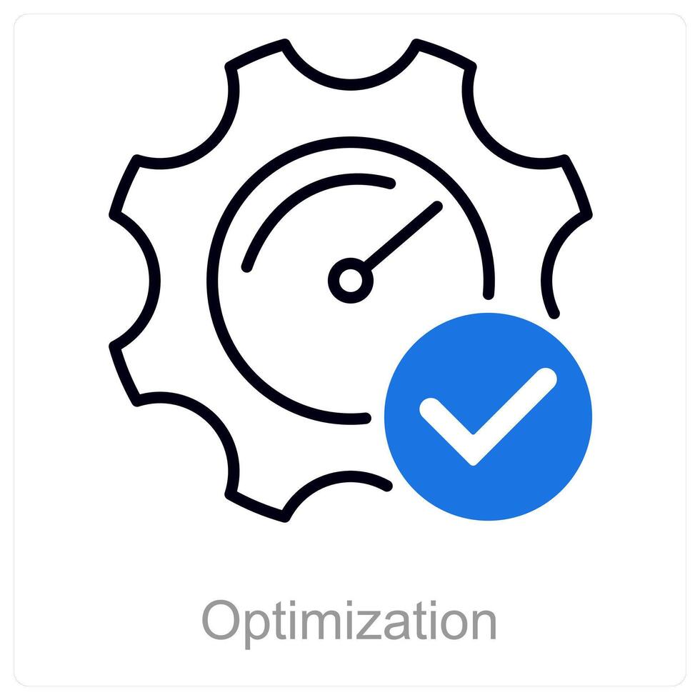 Optimierung und Balance Symbol Konzept vektor