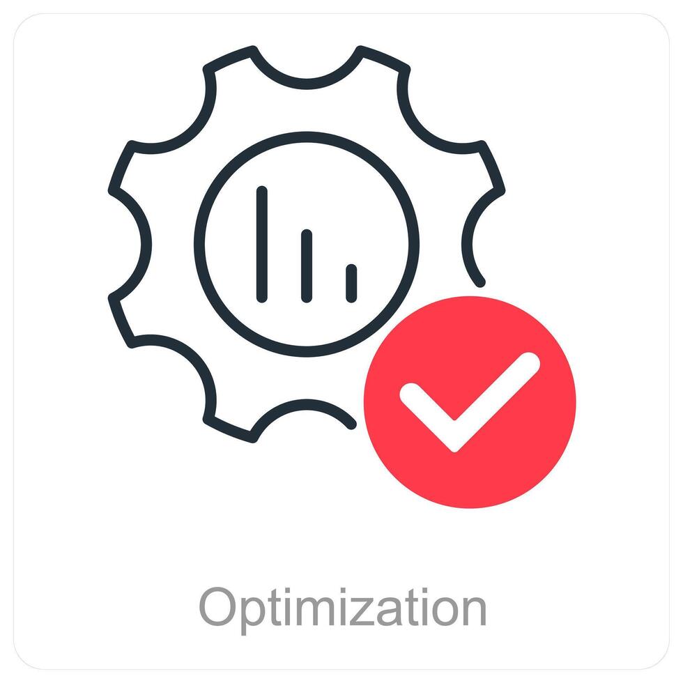 Optimierung und Balance Symbol Konzept vektor