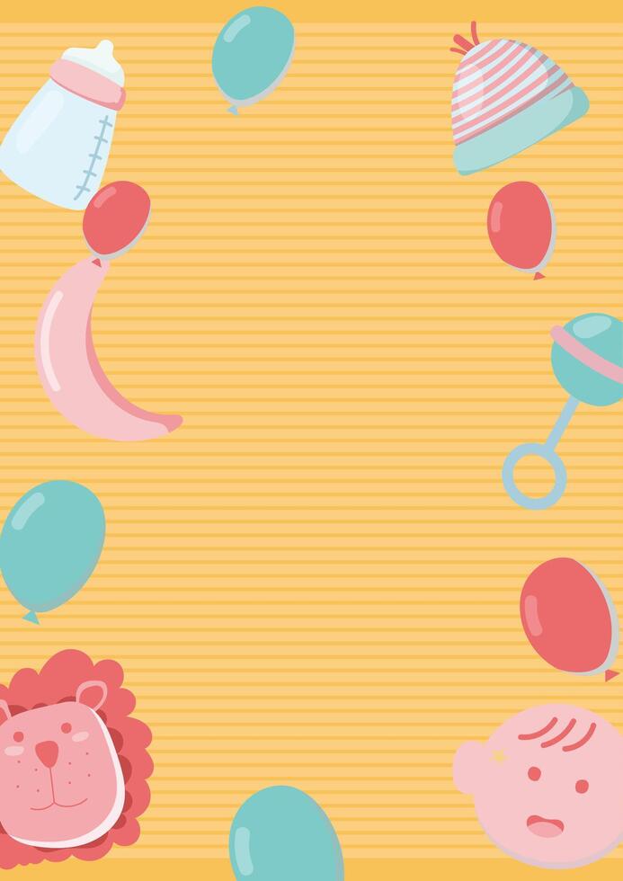 abstrakt bakgrund för födelsedag fira, bebis chef, årsdag, och Övrig hälsning med söt Färg vektor