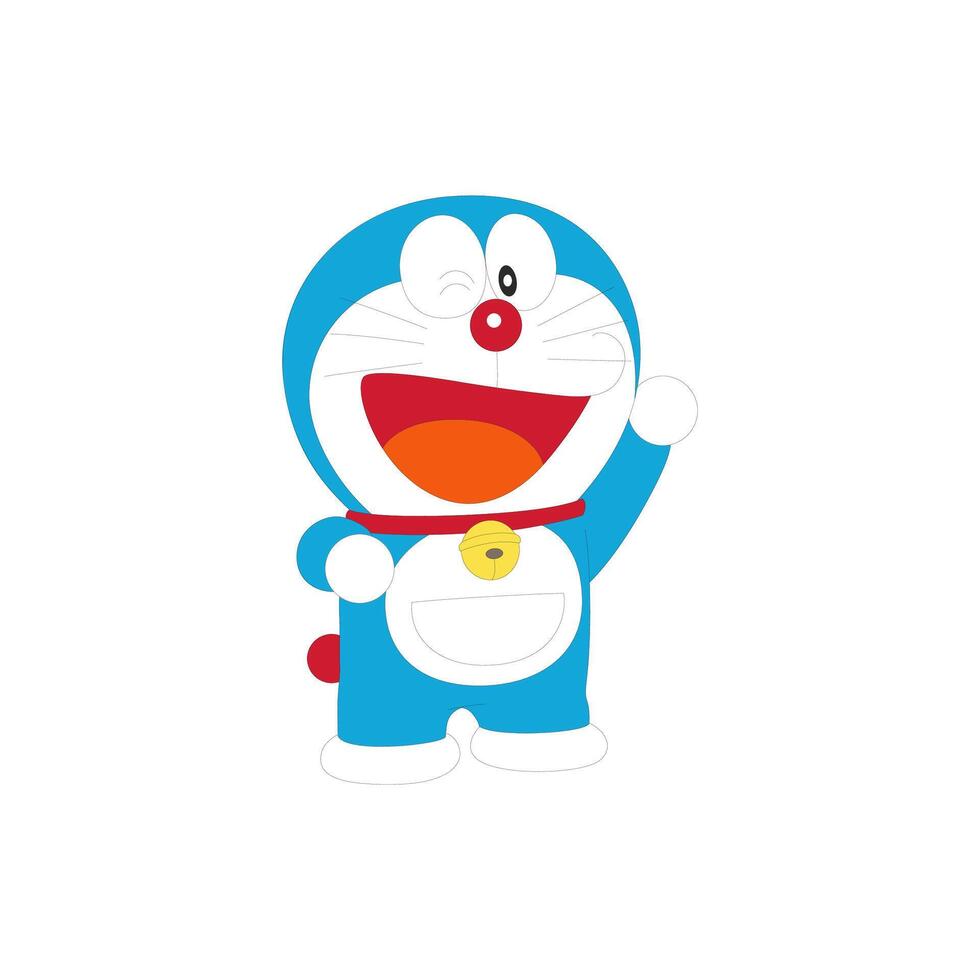 Doraemon tecknad serie söt karaktär japansk anime vektor
