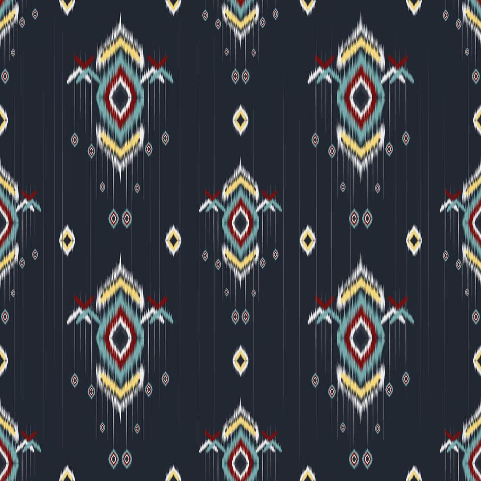 afrikansk ikat paisley broderi.geometrisk etnisk orientalisk sömlös mönster traditionell.aztec stil abstrakt illustration.design för textur, tyg, kläder, inslagning, dekoration, matta.boho stil vektor