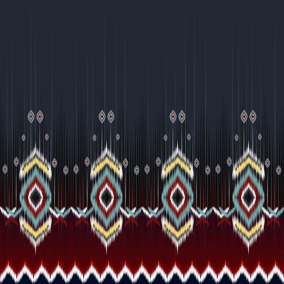 afrikanisch Ikat Paisley stickerei.geometrisch ethnisch orientalisch nahtlos Muster traditionell.aztekisch Stil abstrakt illustration.design zum Textur, Stoff, Kleidung, Verpackung, Dekoration, Teppich.boho Stil vektor