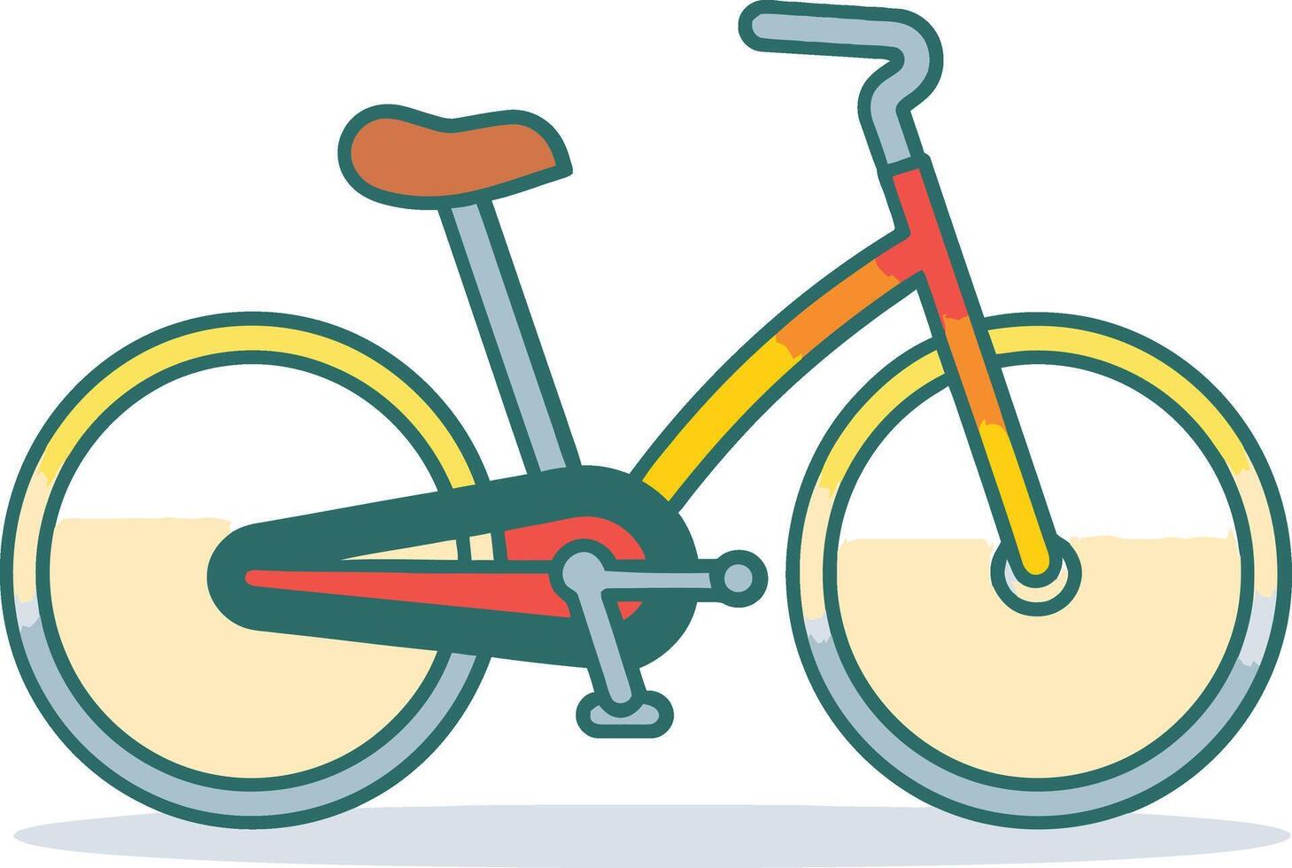 Stadt Radfahren Szene Karikatur von Fahrrad lieferant vektor
