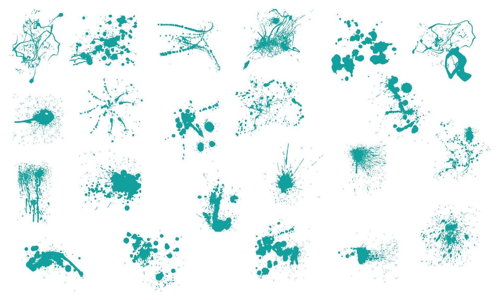 Tinte Tropfen und spritzt Flüssigkeit Farbe tropfen Spritzen künstlerisch schmutzig Stelle Tintenklecks. vektor