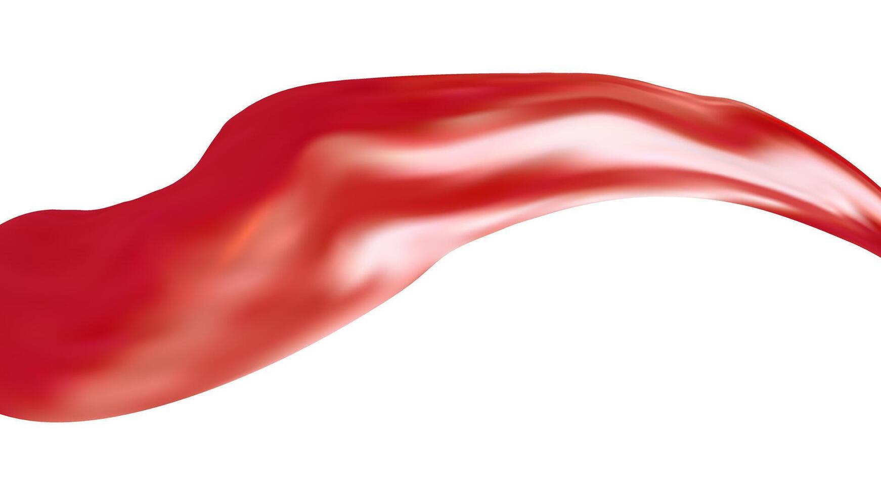 3d Design mit Seide Textur Stoff Hintergrund. rot fliegend Stoff. luxuriös Satin- Stoff. Produkt Werbung Design. realistisch Illustration. vektor