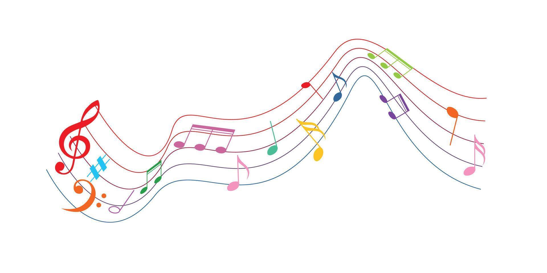 musik notera illustration. musik tecken och symbol. vektor