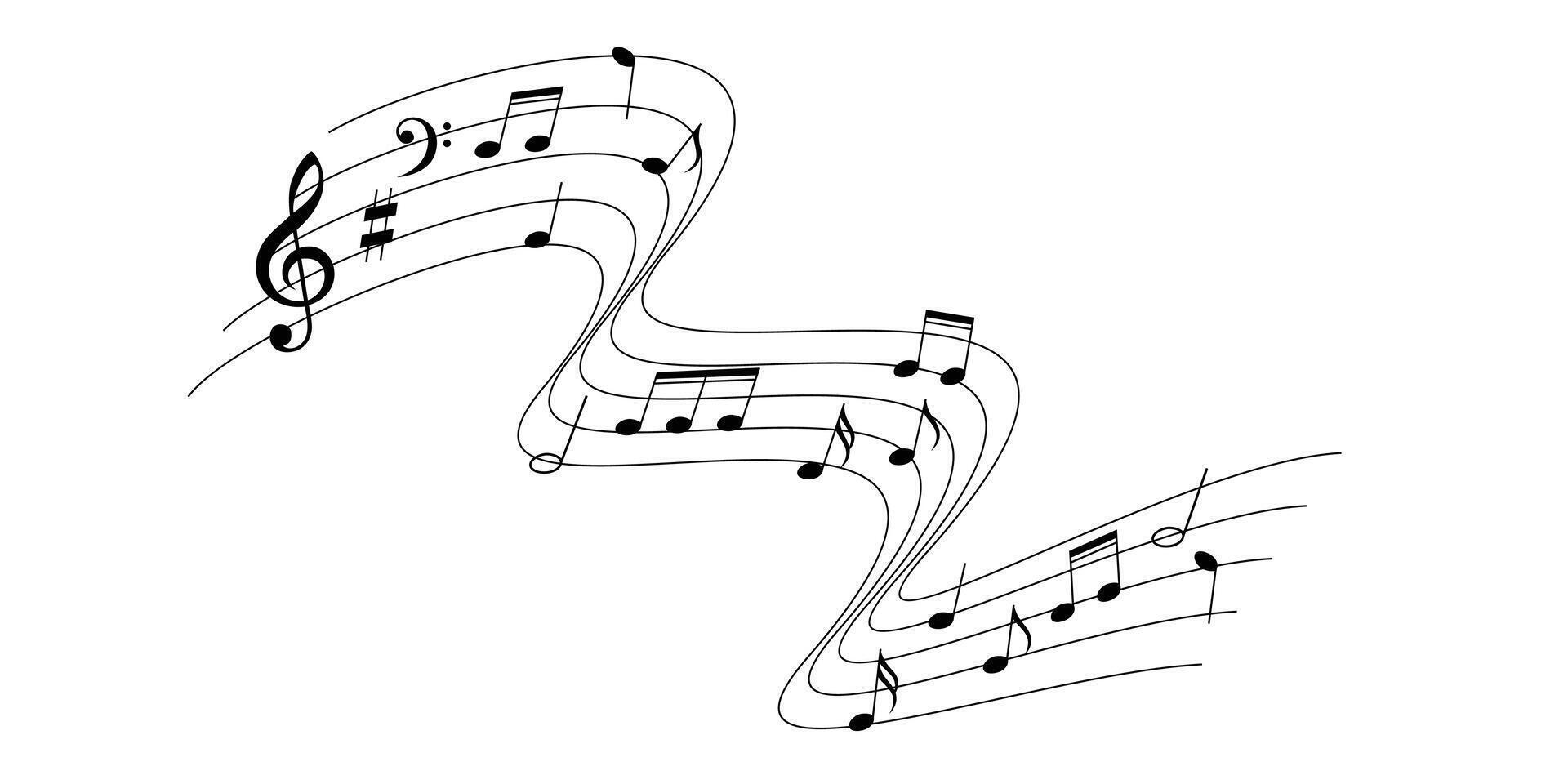 musik notera illustration. musik tecken och symbol. vektor