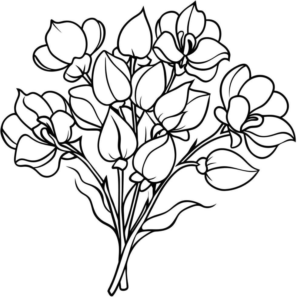 solros blomma översikt illustration färg bok sida design, solros blomma svart och vit linje konst teckning färg bok sidor för barn och vuxna vektor